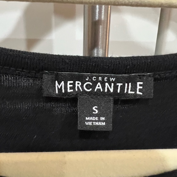 J. Crew Black Cotton Layered Long Sleeve Work Top - Picture 8 of 11